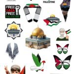شيت أستيكر فلسطين  مفرغ
